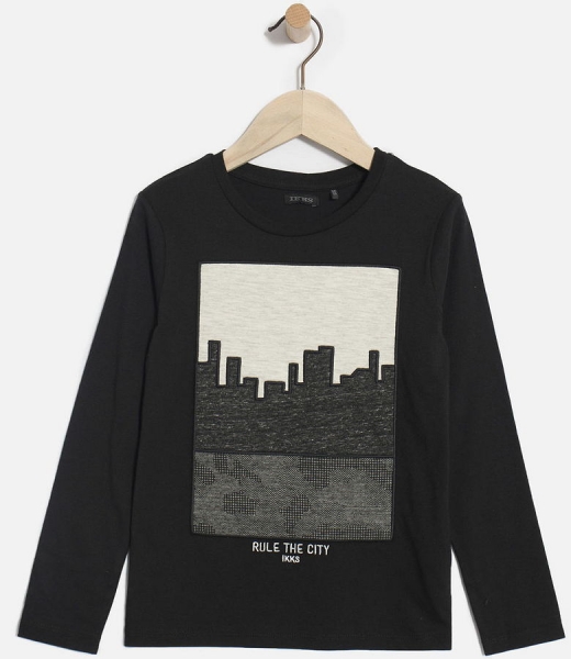 IKKS garcon city black longsleeve noir
